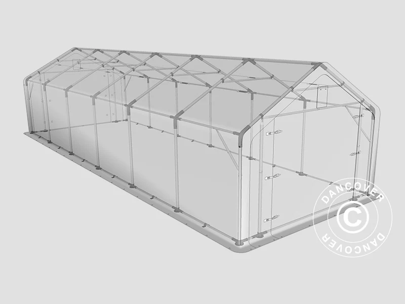 Namiot magazynowy PRO 5x12x2x3,39m, PCV, Szary - Image 27