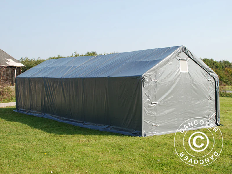 Namiot magazynowy PRO 5x12x2x3,39m, PCV, Szary - Image 3