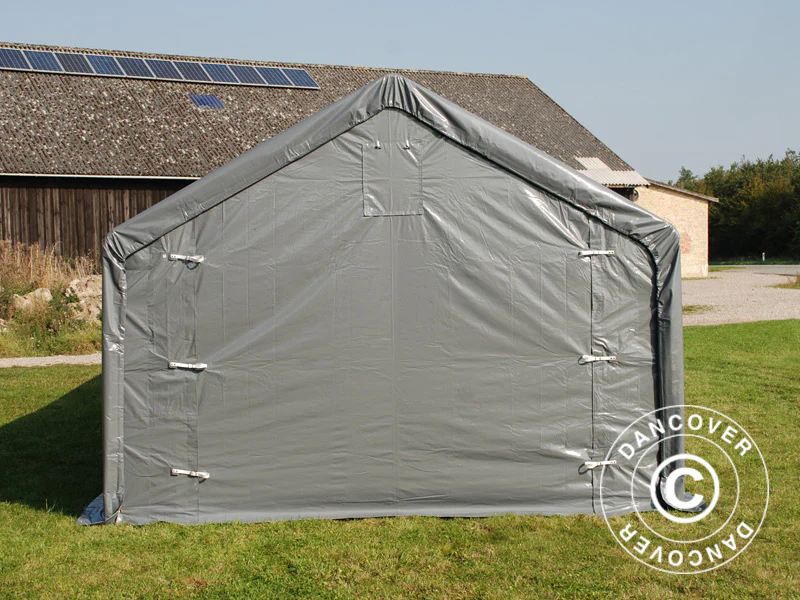 Namiot magazynowy PRO 5x12x2x3,39m, PCV, Szary - Image 9
