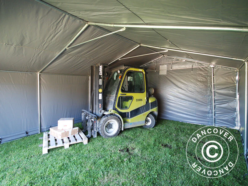 Namiot magazynowy PRO 5x6x2x3,39m, PCV, Szary - Image 10