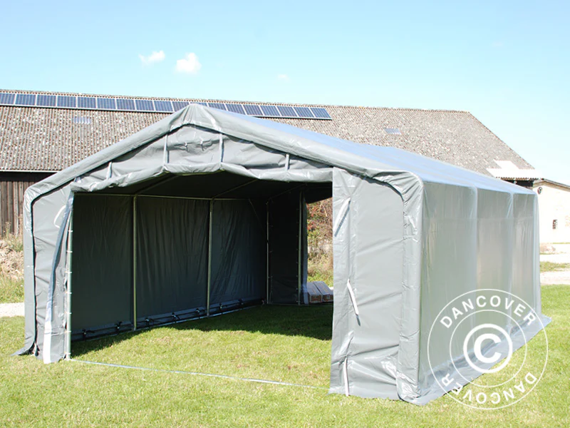 Namiot magazynowy PRO 5x6x2x3,39m, PCV, Szary - Image 11