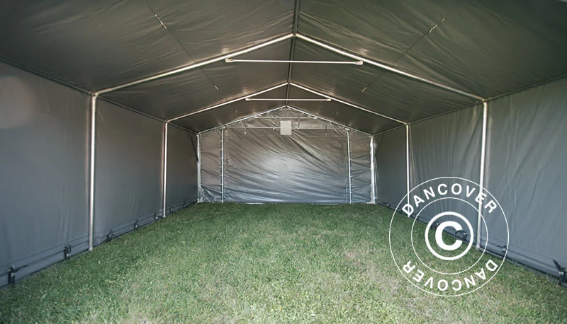 Namiot magazynowy PRO 5x6x2x3,39m, PCV, Szary - Image 15