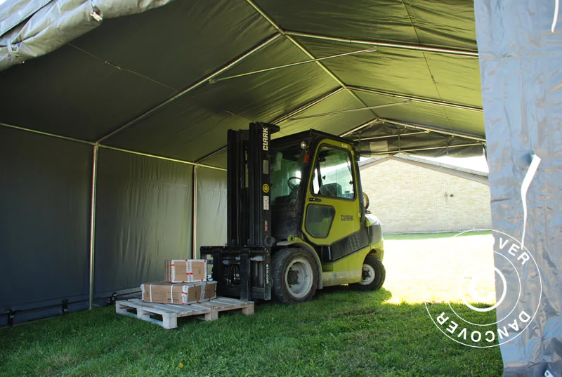 Namiot magazynowy PRO 5x6x2x3,39m, PCV, Szary - Image 7