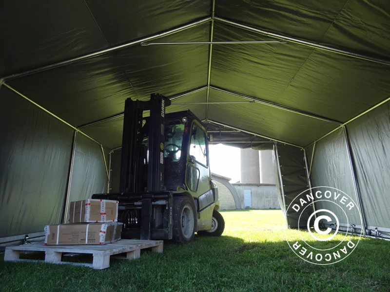 Namiot magazynowy PRO 5x8x2x3,39m, PCV, Szary - Image 13