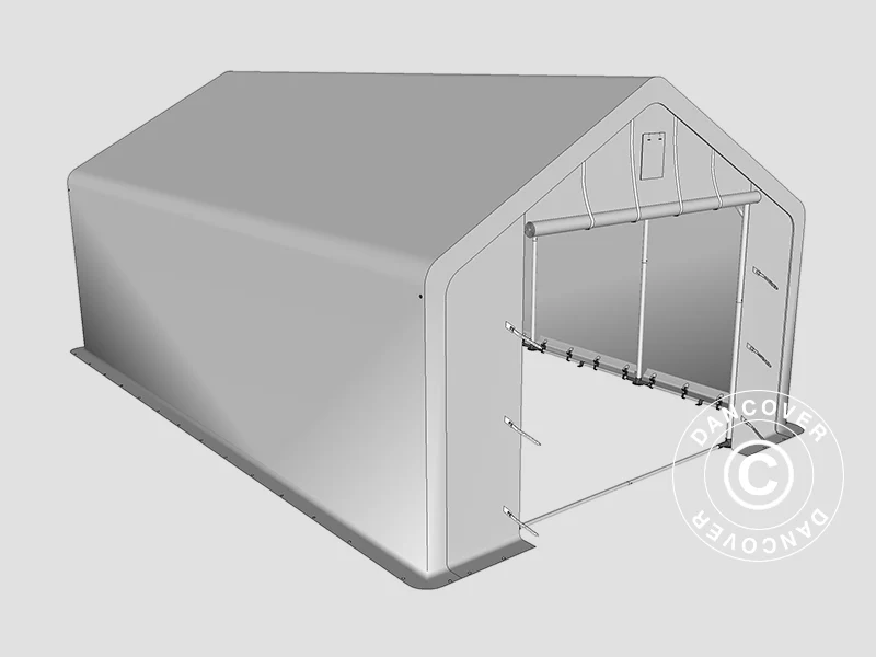 Namiot magazynowy PRO 5x8x2x3,39m, PCV, Szary - Image 22