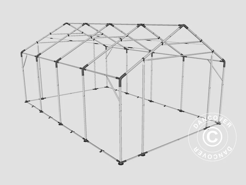 Namiot magazynowy PRO 5x8x2x3,39m, PCV, Szary - Image 24