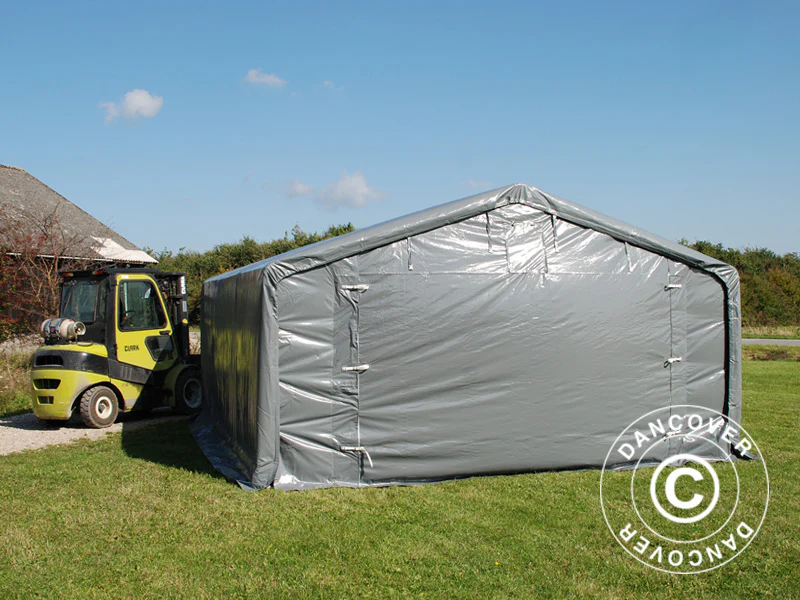 Namiot magazynowy PRO 5x8x2x3,39m, PCV, Szary - Image 5