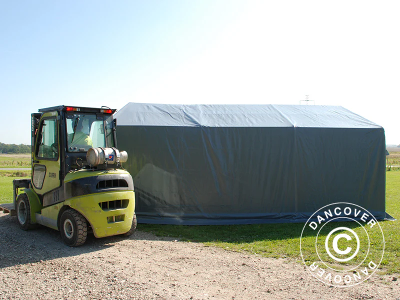 Namiot magazynowy PRO 5x8x2x3,39m, PCV, Szary - Image 8
