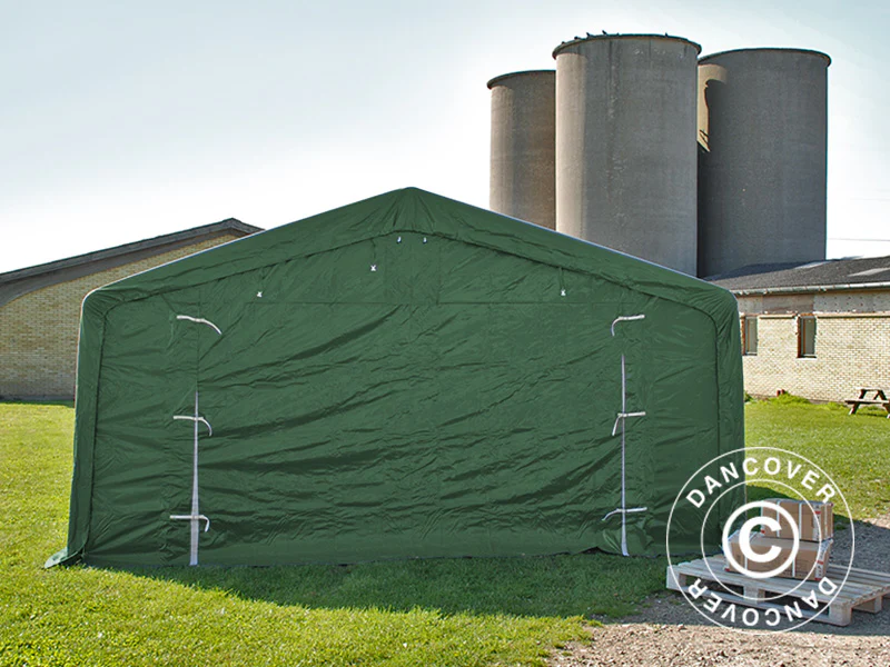 Namiot magazynowy PRO 5x8x2x3,39m, PCV, Zielony - Image 6