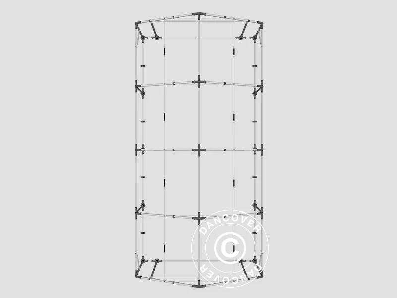 Namiot magazynowy PRO 5x8x2x3,39m, PE, Szary - Image 9