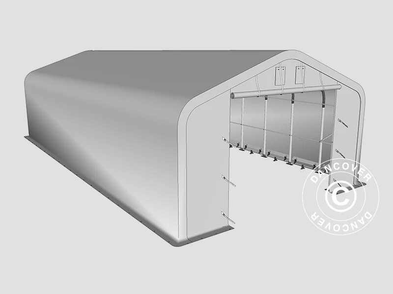 Namiot magazynowy PRO 6x12x3,7m  PCV ze świetlikiem, Zielony - Image 18