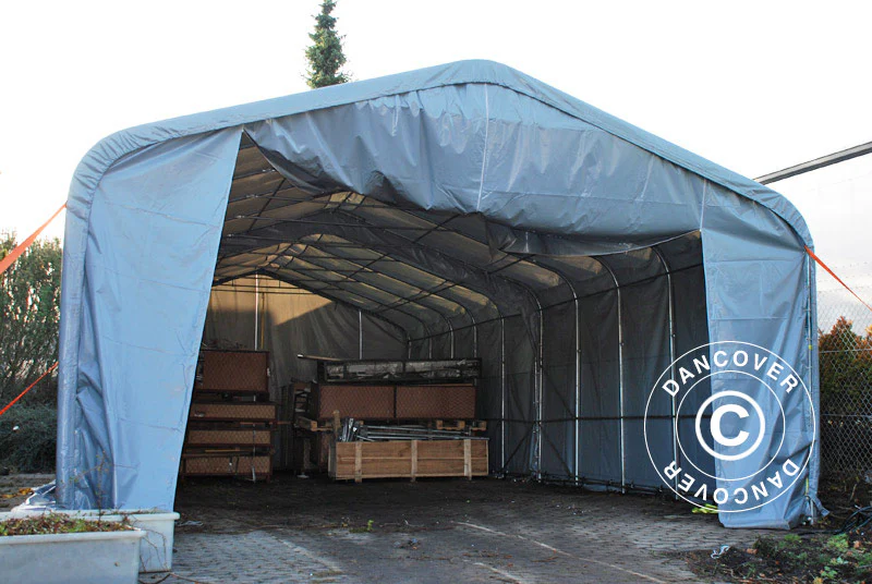 Namiot magazynowy PRO 6x12x3,7m  PCV ze świetlikiem, Zielony - Image 27