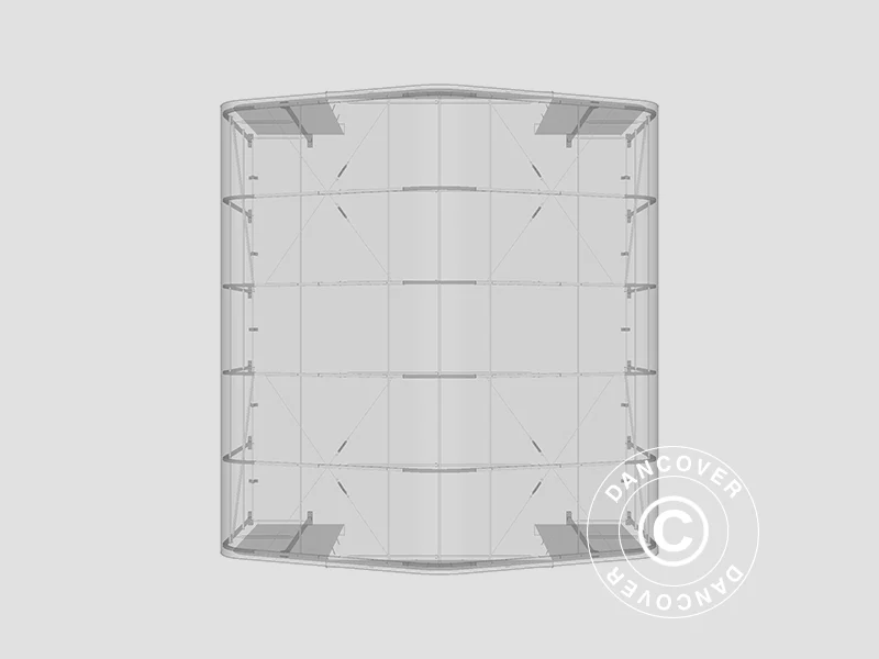 Namiot magazynowy PRO 7x7x3,8m PCV ze świetlikiem, Zielony - Image 13