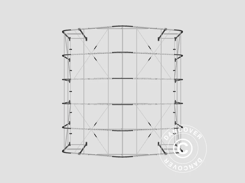 Namiot magazynowy PRO 7x7x3,8m PCV ze świetlikiem, Zielony - Image 17