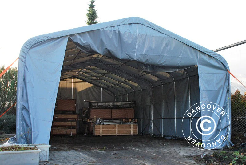 Namiot magazynowy PRO 7x7x3,8m PCV ze świetlikiem, Zielony - Image 25