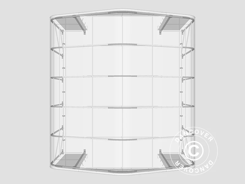Namiot magazynowy PRO 8x12x5,2m PCV ze świetlikiem, Zielony - Image 12