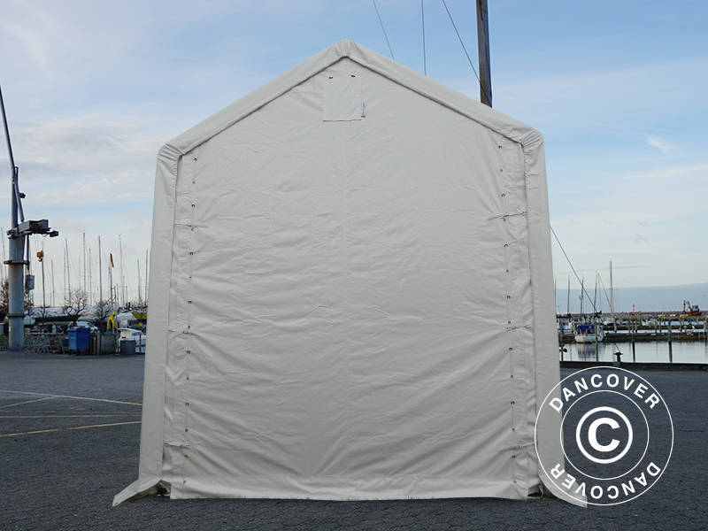 Namiot magazynowy PRO XL 4x10x3,5x4,59m, PCV, Biały - Image 3