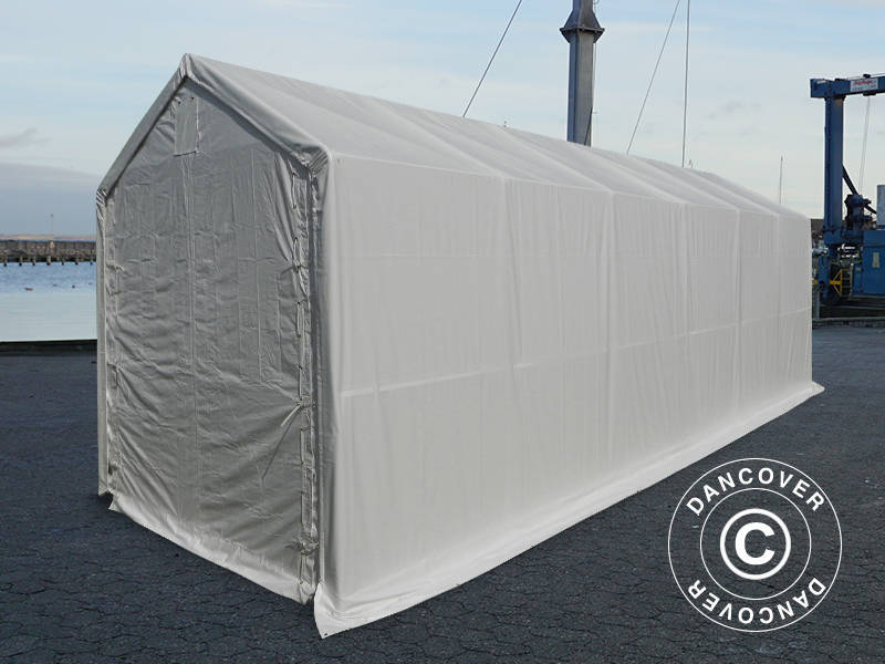 Namiot magazynowy PRO XL 4x12x3,5x4,59m, PCV, Biały - Image 15