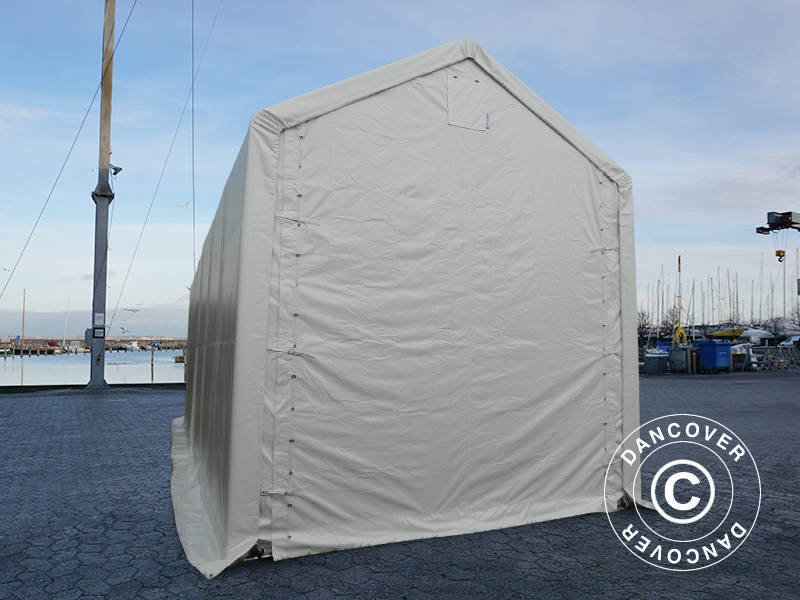 Namiot magazynowy PRO XL 4x12x3,5x4,59m, PCV, Biały - Image 9