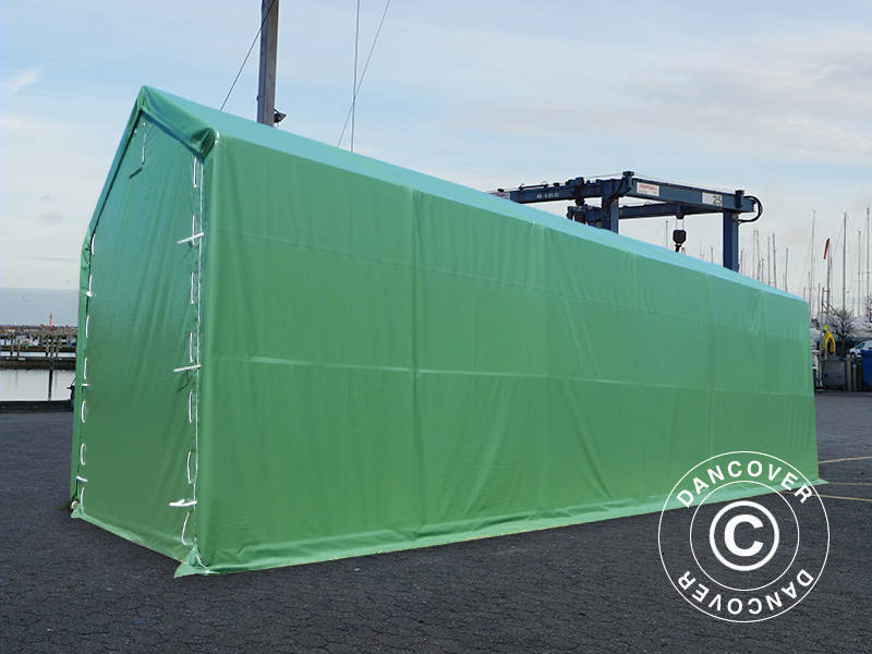 Namiot magazynowy PRO XL 4x12x3,5x4,59m, PCV, Zielony - Image 4