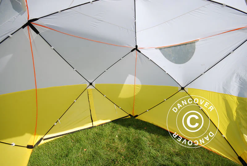 Namiot roboczy, FleXshelter Basic, 2,1x2,1x2m, Trudnopalny, Źółto-Biały - Image 8