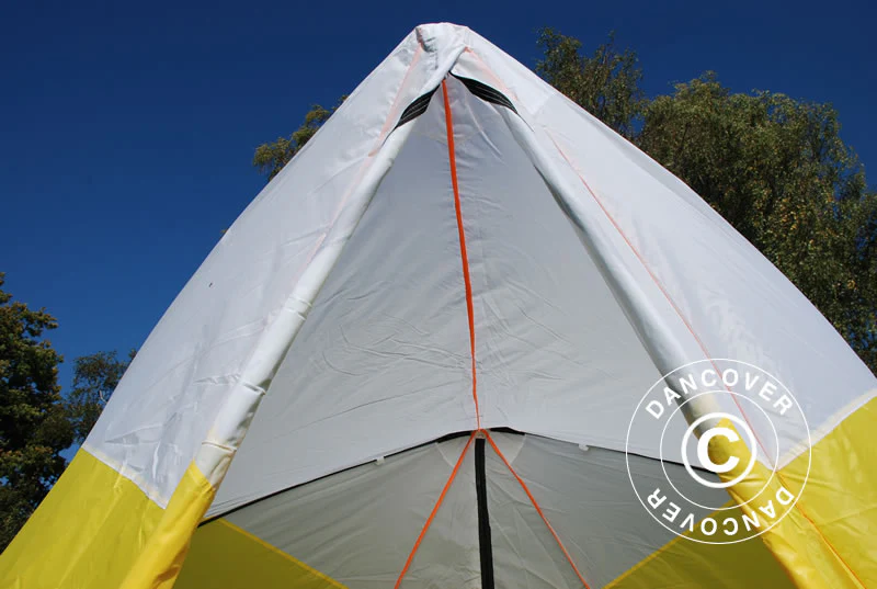 Namiot roboczy, FleXshelter Basic trójkąt, 1,8x1,9x2m,Trudnopalny, Źółto-Biały - Image 10
