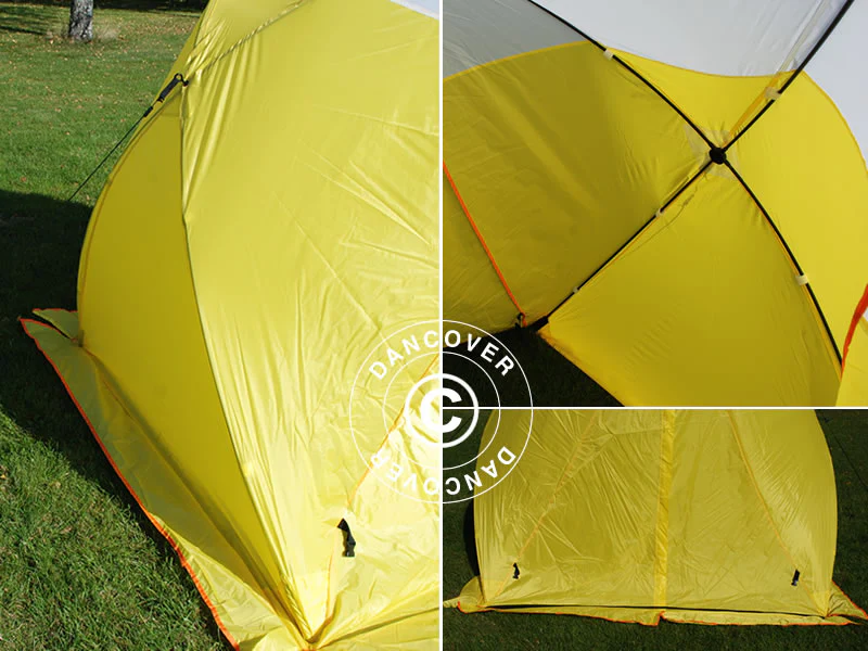 Namiot roboczy, FleXshelter Basic trójkąt, 1,8x1,9x2m,Trudnopalny, Źółto-Biały - Image 11
