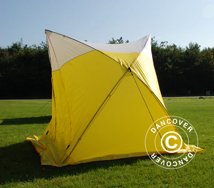 Namiot roboczy, FleXshelter Basic trójkąt, 1,8x1,9x2m,Trudnopalny, Źółto-Biały - Image 7