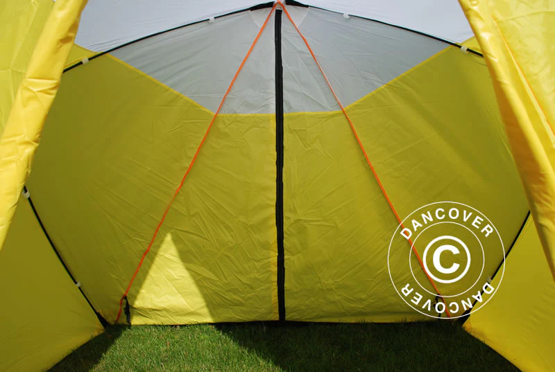 Namiot roboczy, FleXshelter Basic trójkąt, 1,8x1,9x2m,Trudnopalny, Źółto-Biały - Image 8