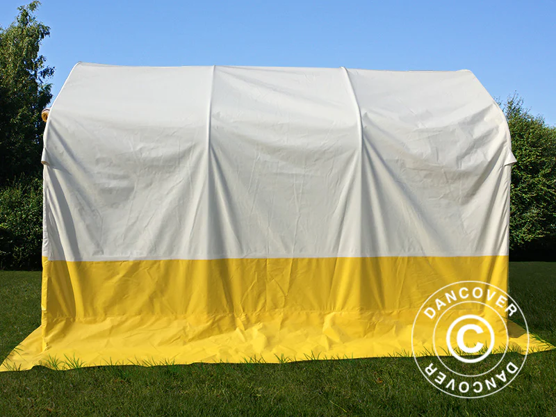 Namiot roboczy PRO 2x3x2m, PCV, biały/żółty, trudnopalny - Image 3