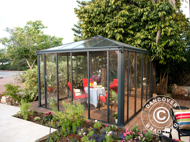 Oranżeria, pawilon LEDRO, 12,96m², Palram/Canopia, 3,6x3,6x2,95m, Szary - Image 5