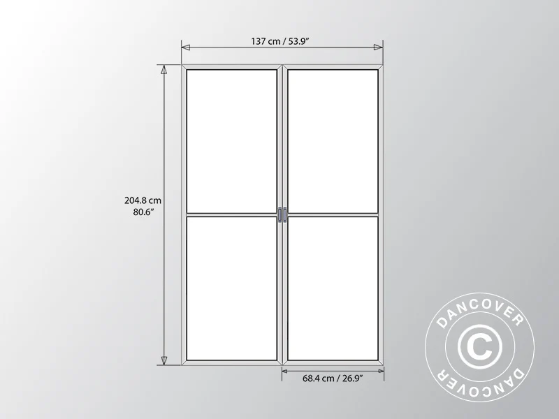 Oranżeria, pawilon LEDRO, 8,7m², Palram/Canopia, 2,95x2,95x2,76m, Szary - Image 6