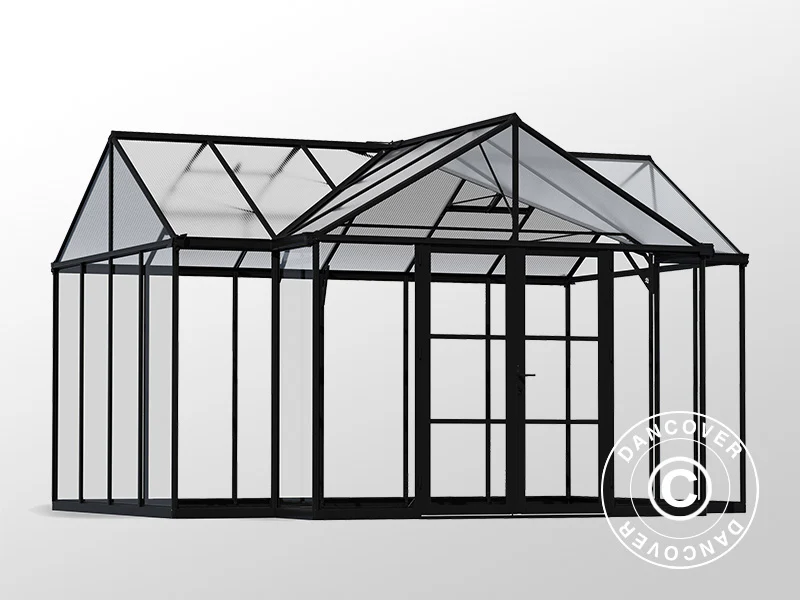 Oranżeria z poliwęglanu Triomphe z podstawą, 17,1m², Palram/Canopia, 4,5x3,8x2,69m, Czarna - Image 4