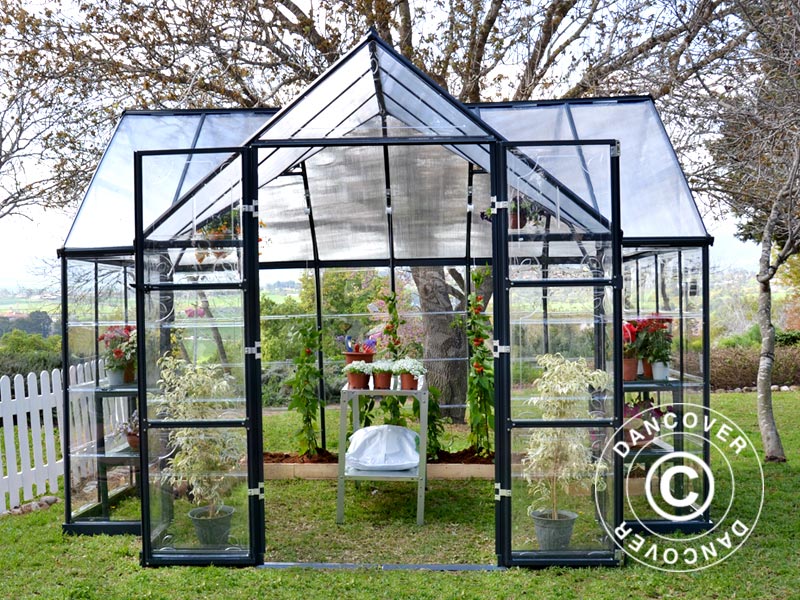 Oranżeria z poliwęglanu VICTORY, 10,41m², Palram/Canopia, 3,66x3,05x2,69m, Szara - Image 10
