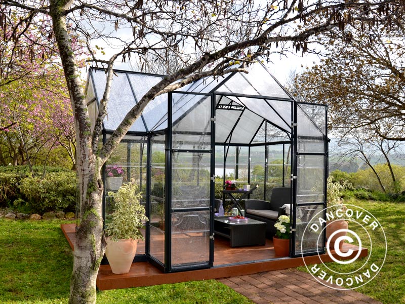 Oranżeria z poliwęglanu VICTORY, 10,41m², Palram/Canopia, 3,66x3,05x2,69m, Szara - Image 4