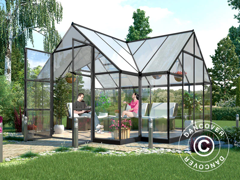 Oranżeria z poliwęglanu VICTORY, 10,41m², Palram/Canopia, 3,66x3,05x2,69m, Szara - Image 7