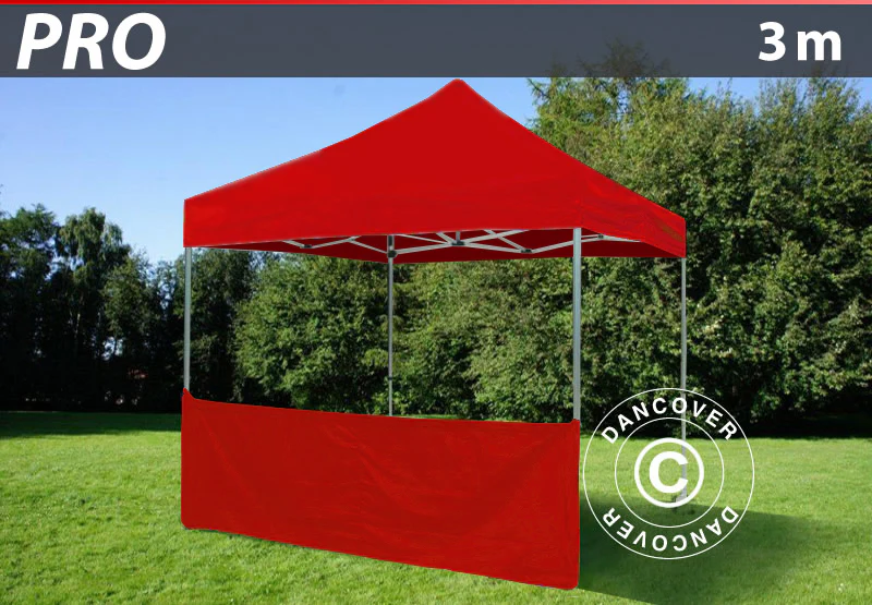 Półścianka do FleXtents PRO, 3m, Czerwony - Image 2