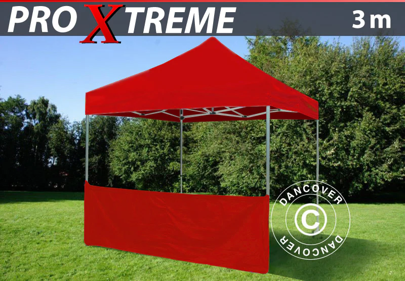 Półścianka do FleXtents PRO Xtreme, 3m, Czerwony - Image 2