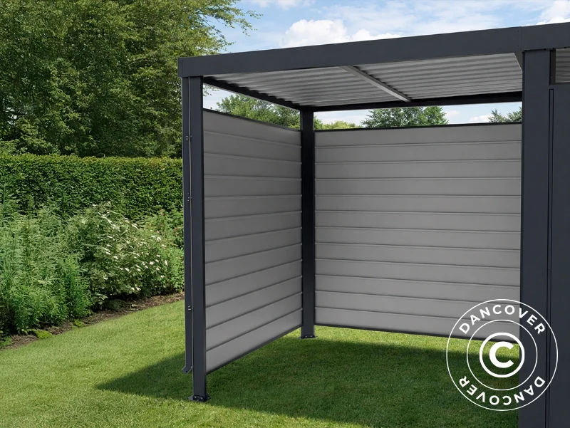 Panel tylny do przedłużenia metalowego domku ogrodowego, 2,03x1,84m, ProShed®, Antracyt - Image 3