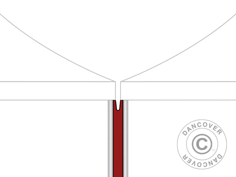 Panele łączące do namiotu FleXtents® PRO 3m, Czerwony, 2 szt. - Image 2