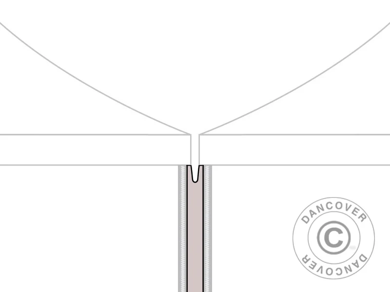 Panele łączące do namiotu FleXtents® PRO 3m, Latte, 2 szt. - Image 2