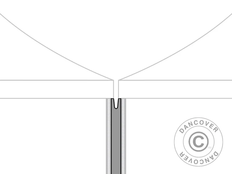 Panele łączące do namiotu FleXtents® PRO 3m, Szary, 2 szt. - Image 2