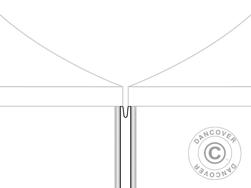 Panele łączące do namiotu FleXtents® PRO 4m, białe, 2 szt. - Image 2