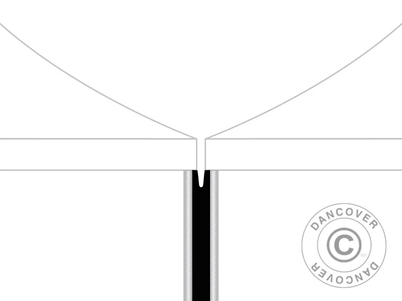Panele łączące do namiotu FleXtents® PRO 4m, Czarny, 2 szt. - Image 2