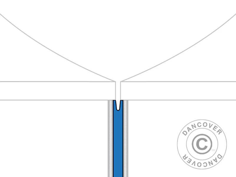 Panele łączące do namiotu FleXtents® PRO 4m, Niebieski, 2 szt. - Image 2