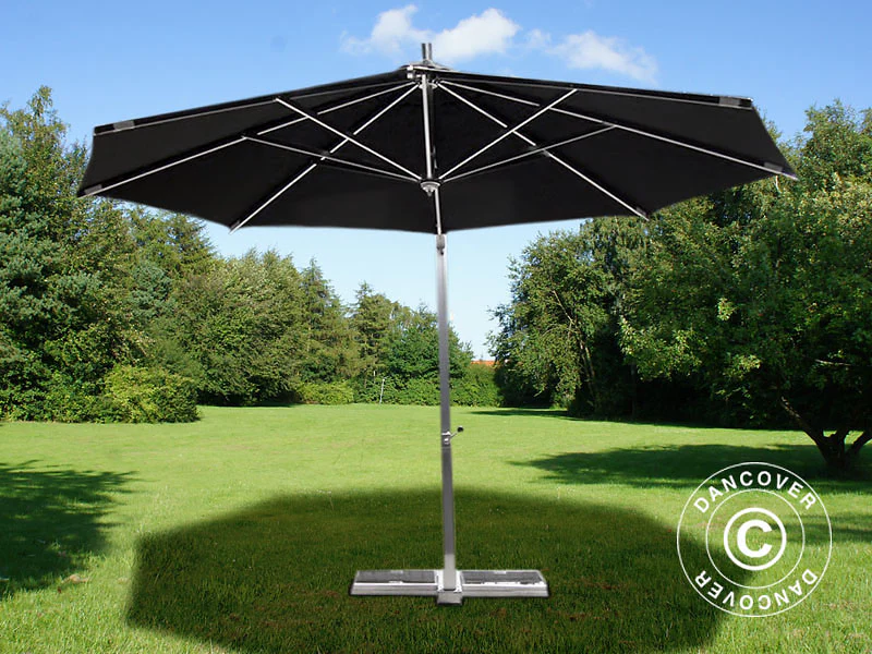 Parasol na wsporniku Bahamas, Ø4m, Czarny - Image 2