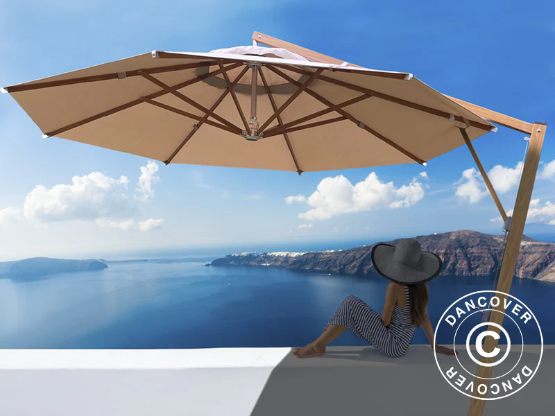 Parasol na wsporniku Bahamas, Ø4m, Piasek - Image 4