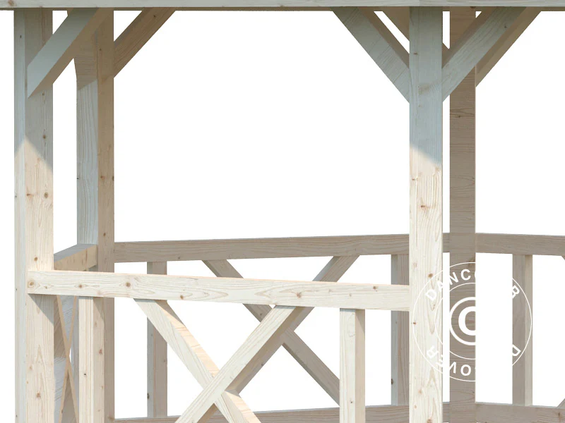 Pawilon drewniany, 3,37x3,37x3,13m, 9,9m², naturalne drewno - Image 3
