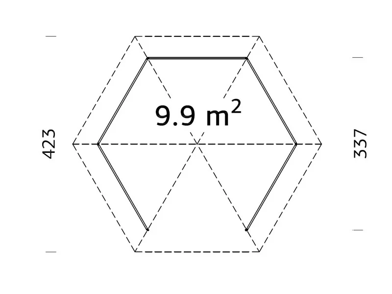 Pawilon drewniany, 3,37x3,37x3,13m, 9,9m², naturalne drewno - Image 4