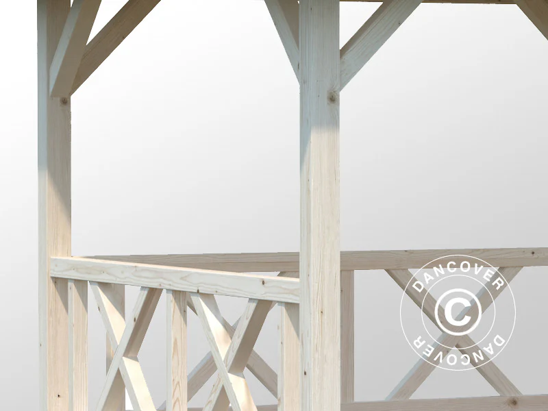 Pawilon drewniany, 3x3x3,23m, 9m², Naturalne drewno - Image 3